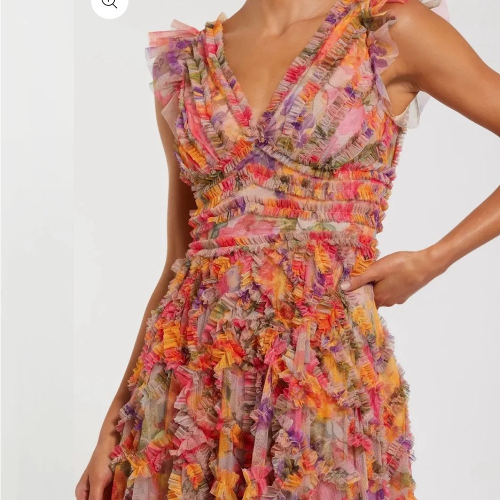 Multicolor Ruffled Maxi Dress - Picture 2 of 6